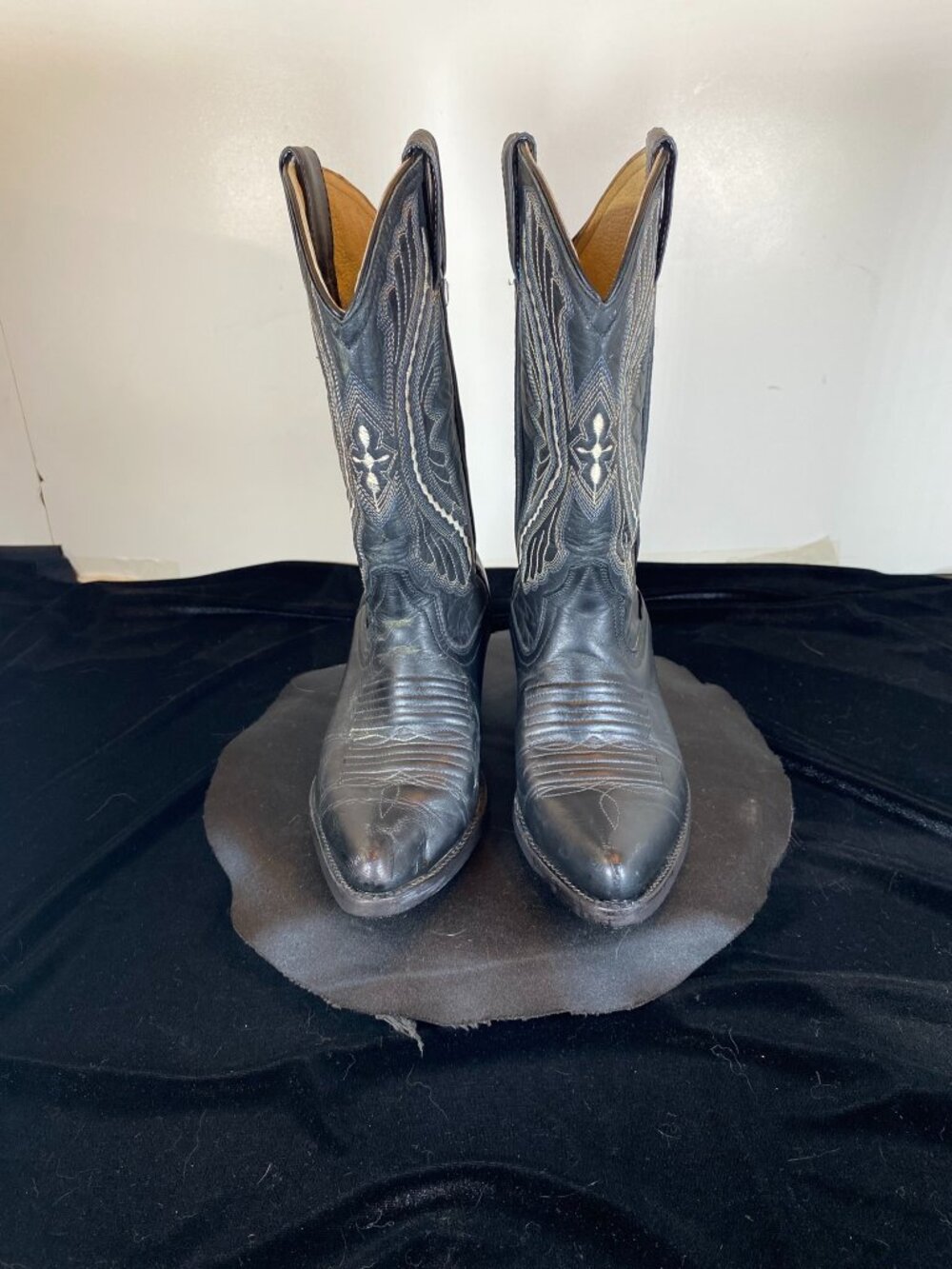 Rare, Women's 5 Alamo  Black Leather Boots, Good Vintage Condition,  Mexico